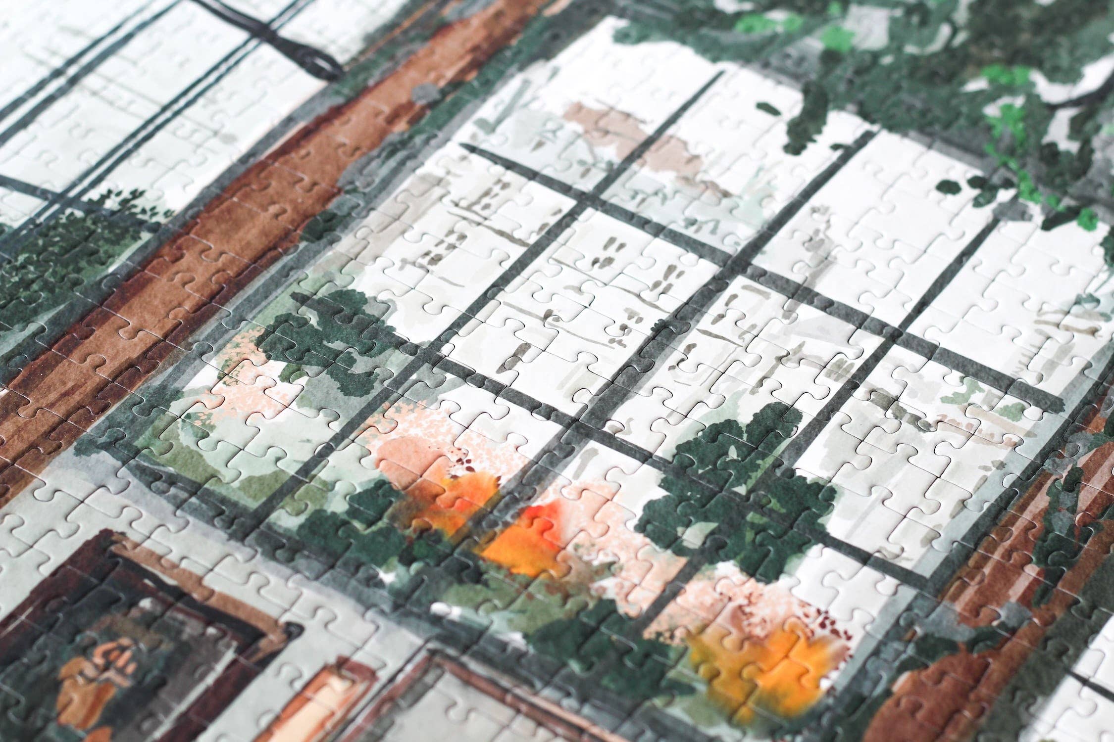 Art Gallery jigsaw puzzle detail close-up featuring a window view.